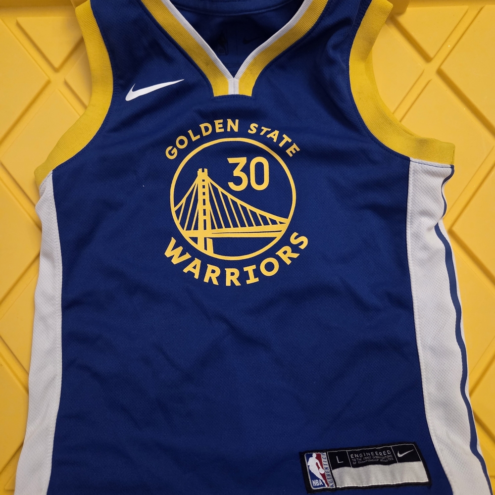 NBA Golden State Warriors Blue and Yellow Jersey